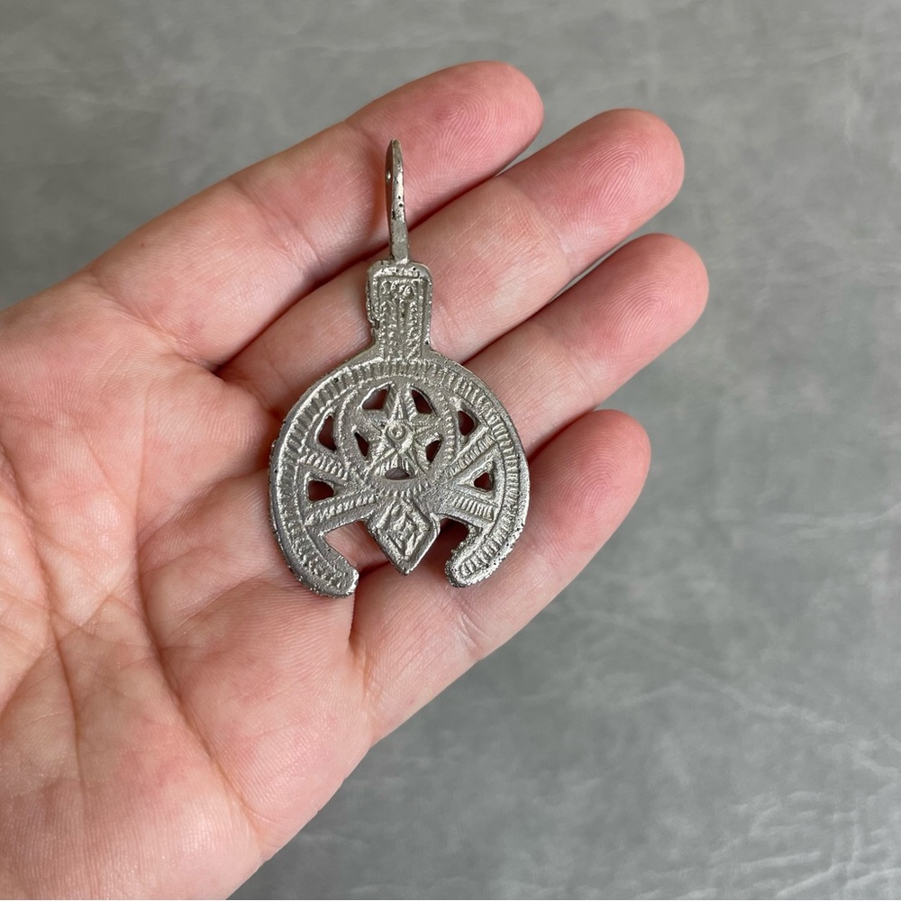 Vintage Cast Silver North African Berber Protection Amulet/Pendant